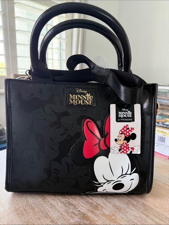 Disney Handbags - Minnie Black Novelty Tote Bag with Red Accent